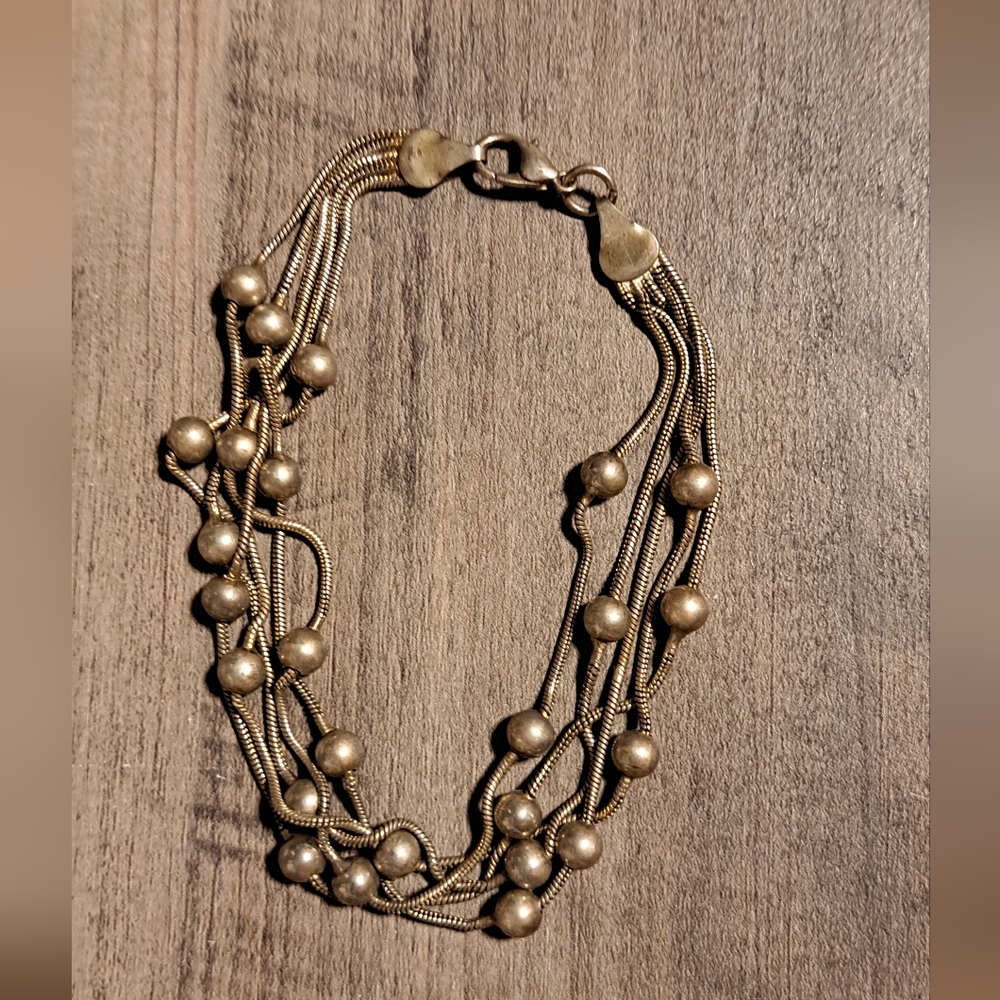 Silver Beaded Bracelet